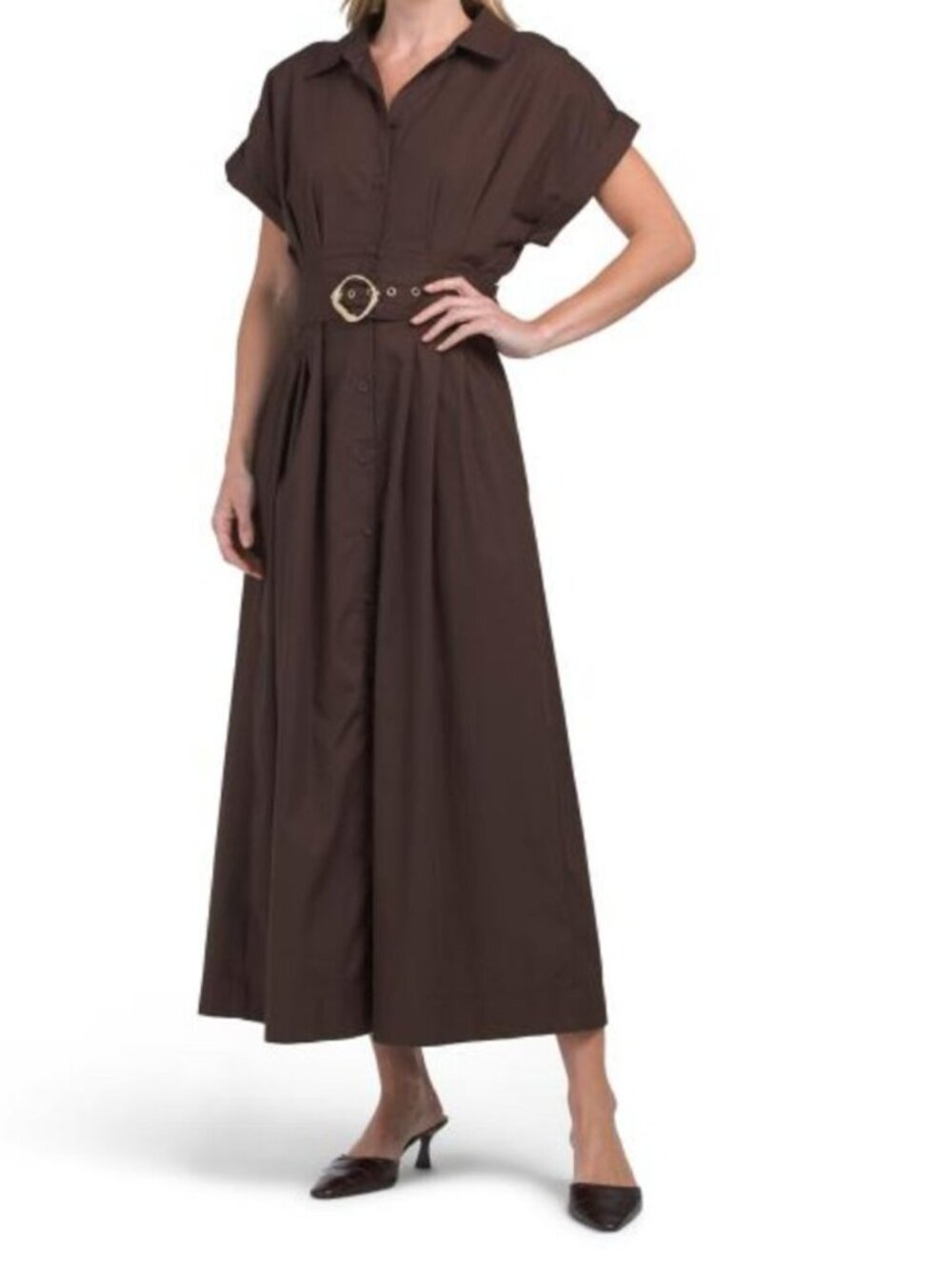 NICOLE MILLER NEW YORK Belted Shirt Dress